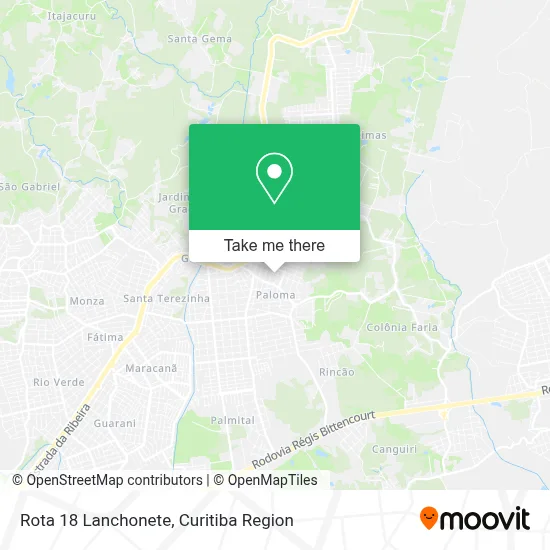 Rota 18 Lanchonete map