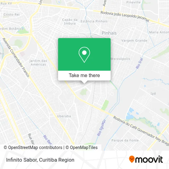 Infinito Sabor map