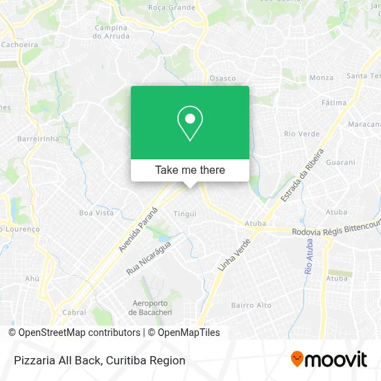 Pizzaria All Back map
