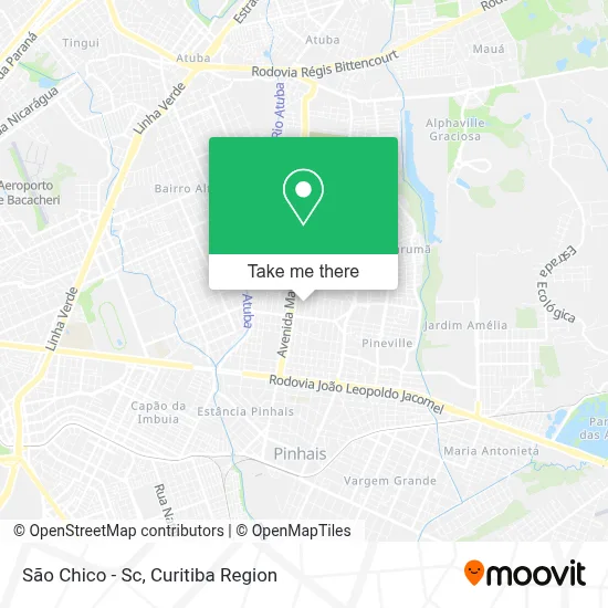 São Chico - Sc map