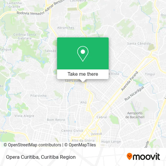 Opera Curitiba map