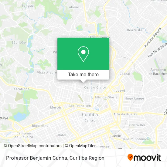 Professor Benjamin Cunha map
