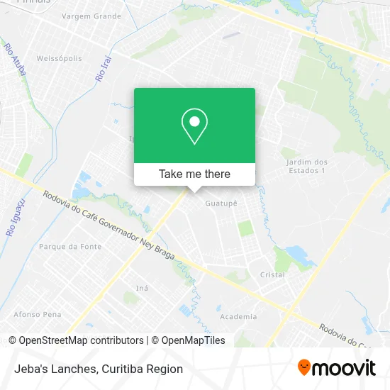 Jeba's Lanches map