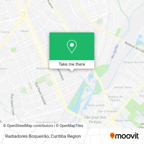 Radiadores Boqueirão map