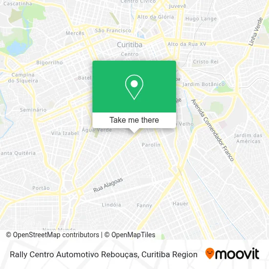 Rally Centro Automotivo Rebouças map