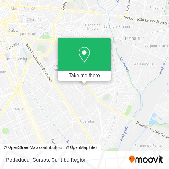 Podeducar Cursos map