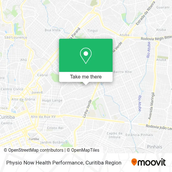 Physio Now Health Performance map