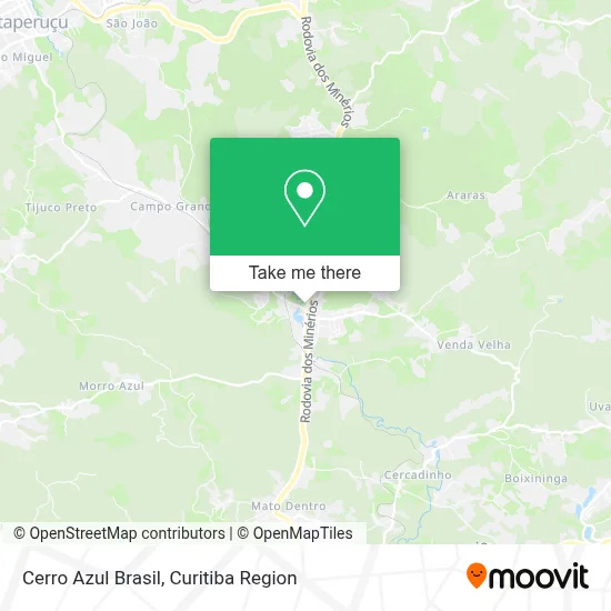 Cerro Azul Brasil map
