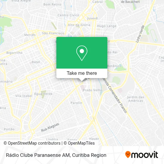 Rádio Clube Paranaense AM map