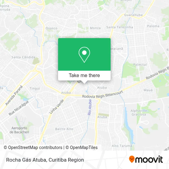 Rocha Gás Atuba map