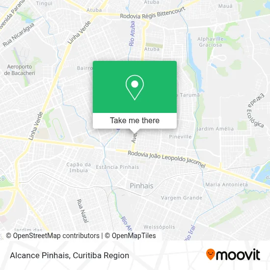 Alcance Pinhais map