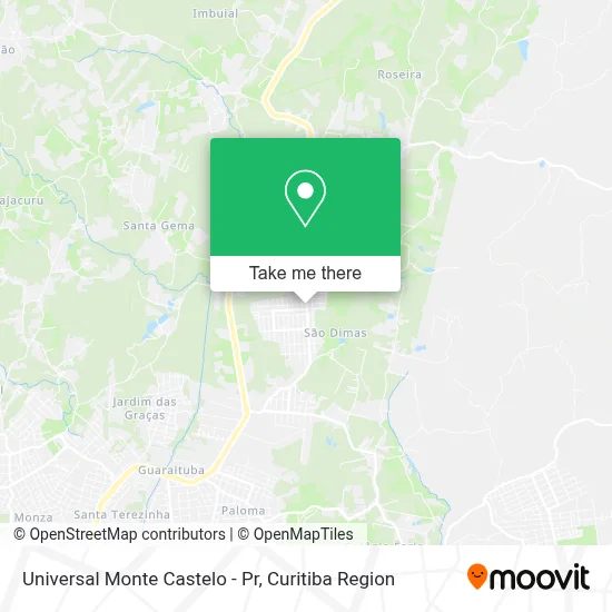 Universal Monte Castelo - Pr map