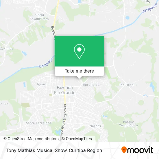 Tony Mathias Musical Show map