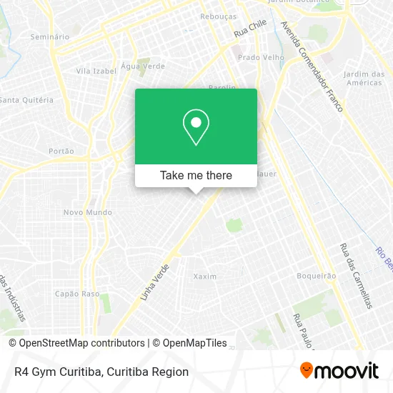 R4 Gym Curitiba map