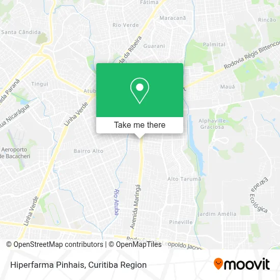 Hiperfarma Pinhais map