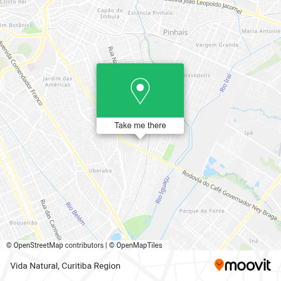 Vida Natural map