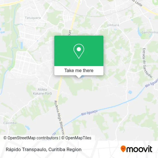 Rápido Transpaulo map