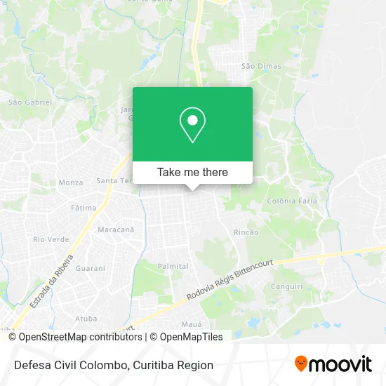 Defesa Civil Colombo map