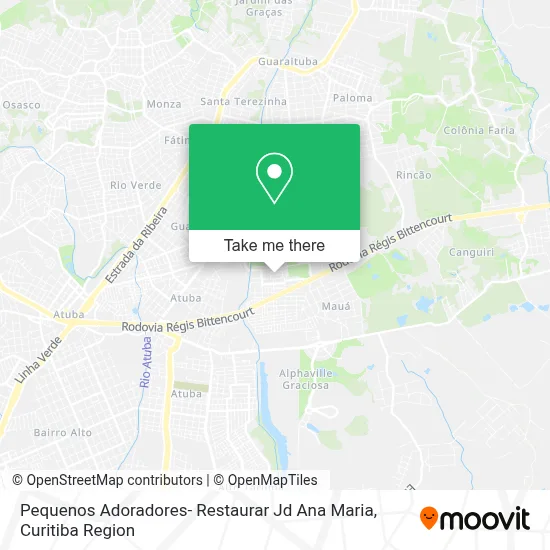 Pequenos Adoradores- Restaurar Jd Ana Maria map