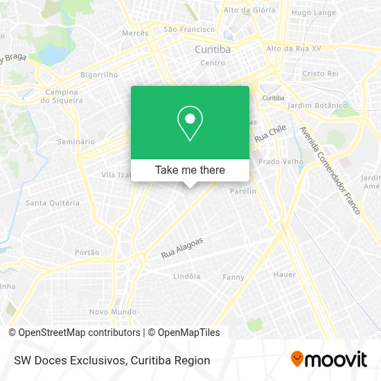 SW Doces Exclusivos map