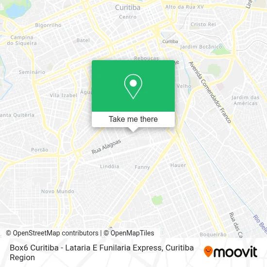Box6 Curitiba - Lataria E Funilaria Express map