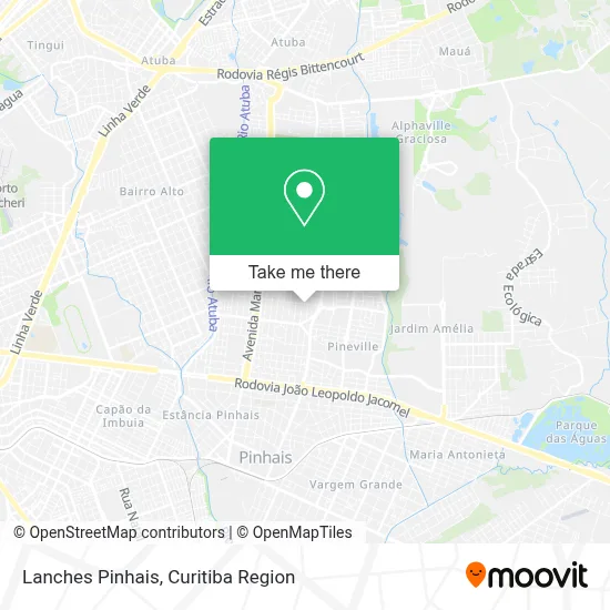 Lanches Pinhais map