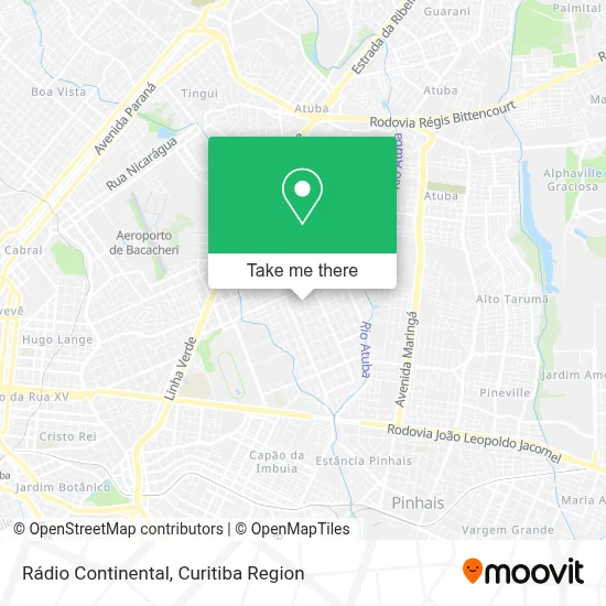 Rádio Continental map