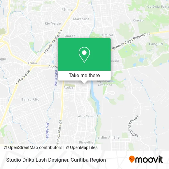 Studio Drika Lash Designer map