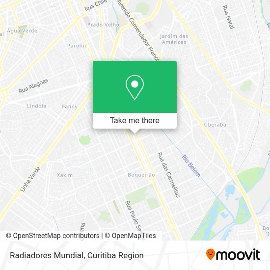 Radiadores Mundial map
