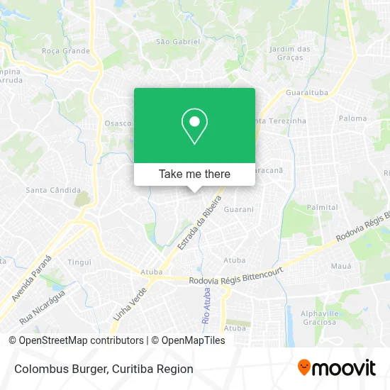 Colombus Burger map