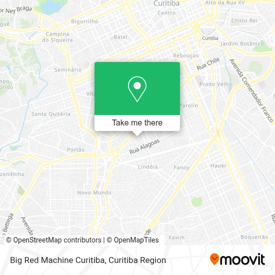 Big Red Machine Curitiba map