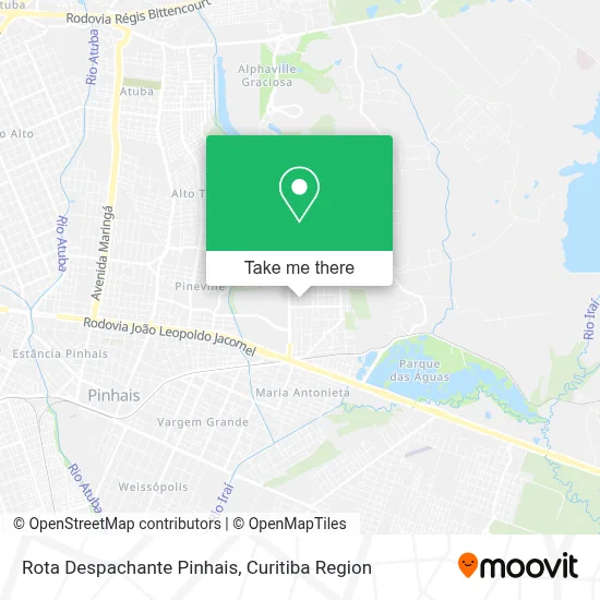 Rota Despachante Pinhais map