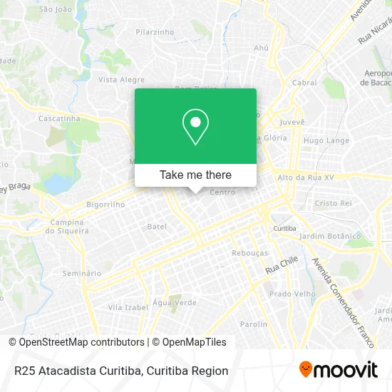 R25 Atacadista Curitiba map