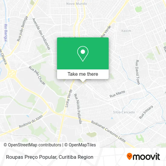 Roupas Preço Popular map