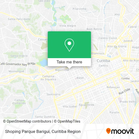 Shoping Parque Barigui map