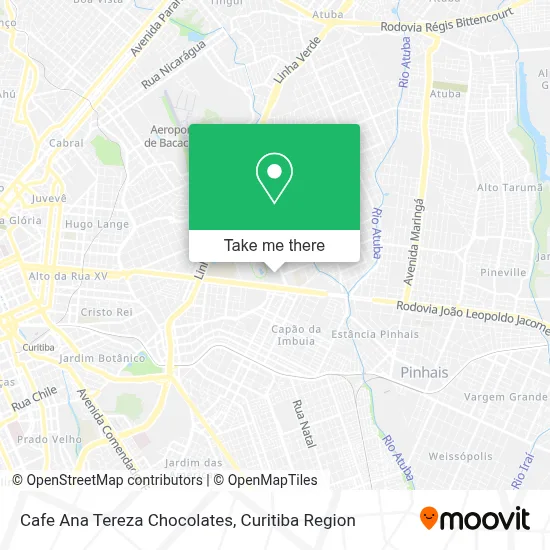Cafe Ana Tereza Chocolates map
