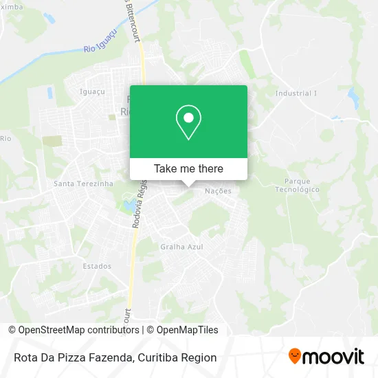 Rota Da Pizza Fazenda map