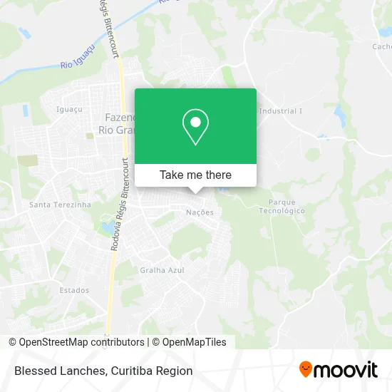 Blessed Lanches map