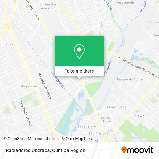Radiadores Uberaba map