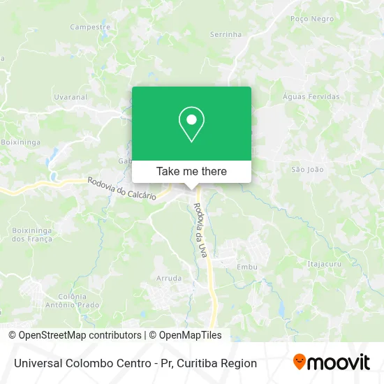 Universal Colombo Centro - Pr map