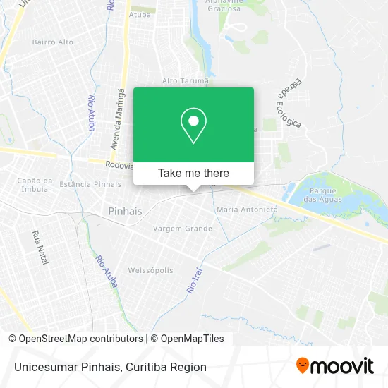 Unicesumar Pinhais map