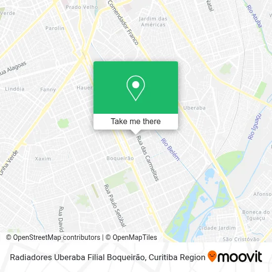 Radiadores Uberaba Filial Boqueirão map