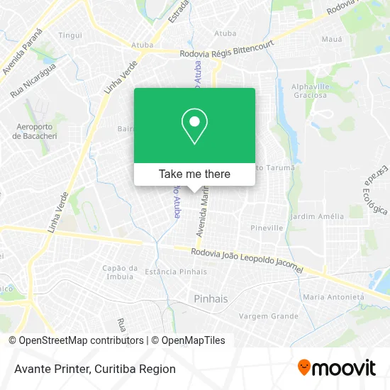 Avante Printer map