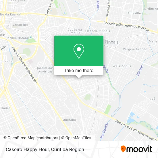 Caseiro Happy Hour map