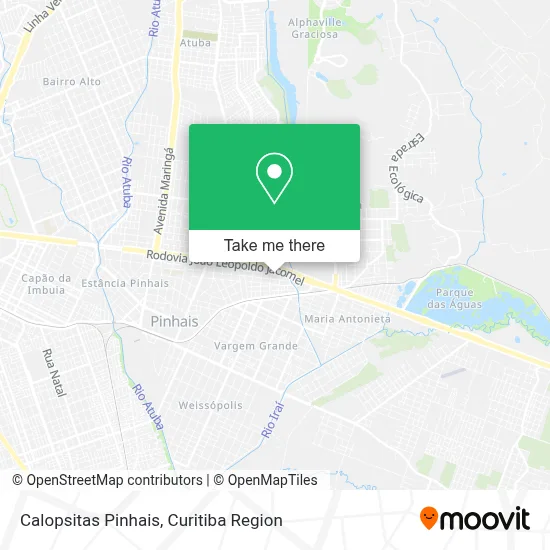 Calopsitas Pinhais map