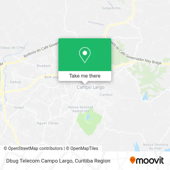 Dbug Telecom Campo Largo map
