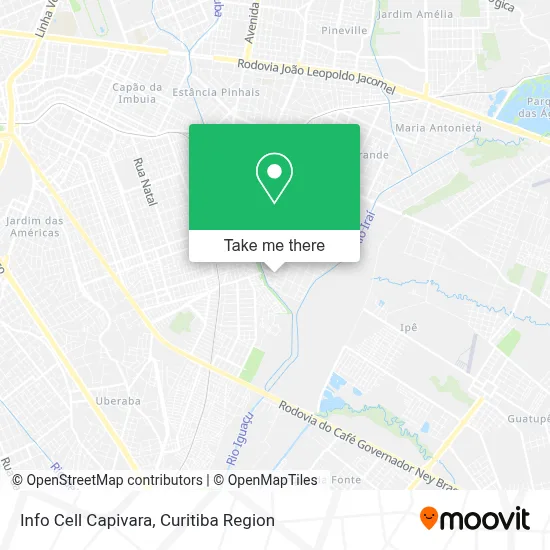 Info Cell Capivara map