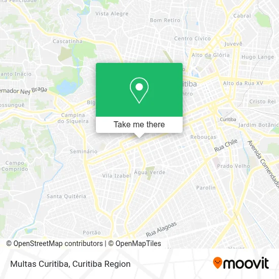 Multas Curitiba map