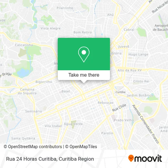 Rua 24 Horas Curitiba map