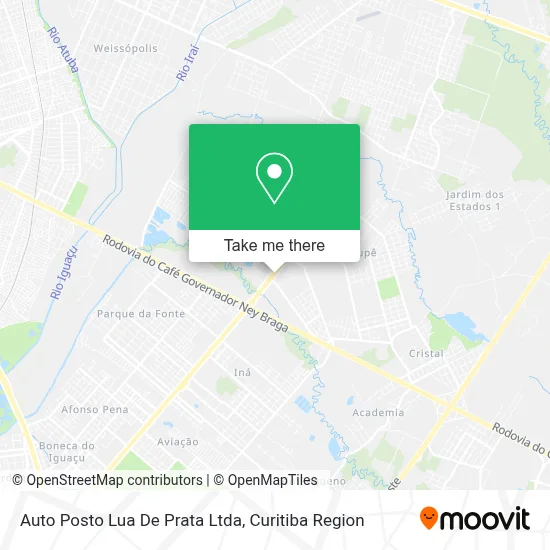 Auto Posto Lua De Prata Ltda map
